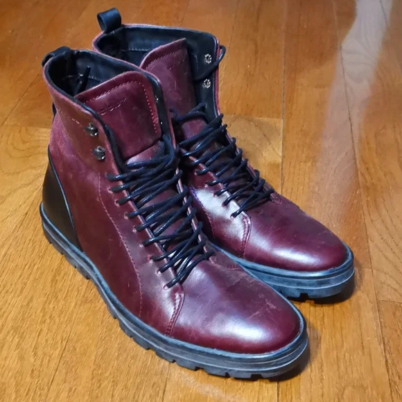 Hood Rubber Company Hudson Boots, size 8, Burgundy Hood Rubber Hudson Leather Waterproof Boot Mens Size 10  main image 3